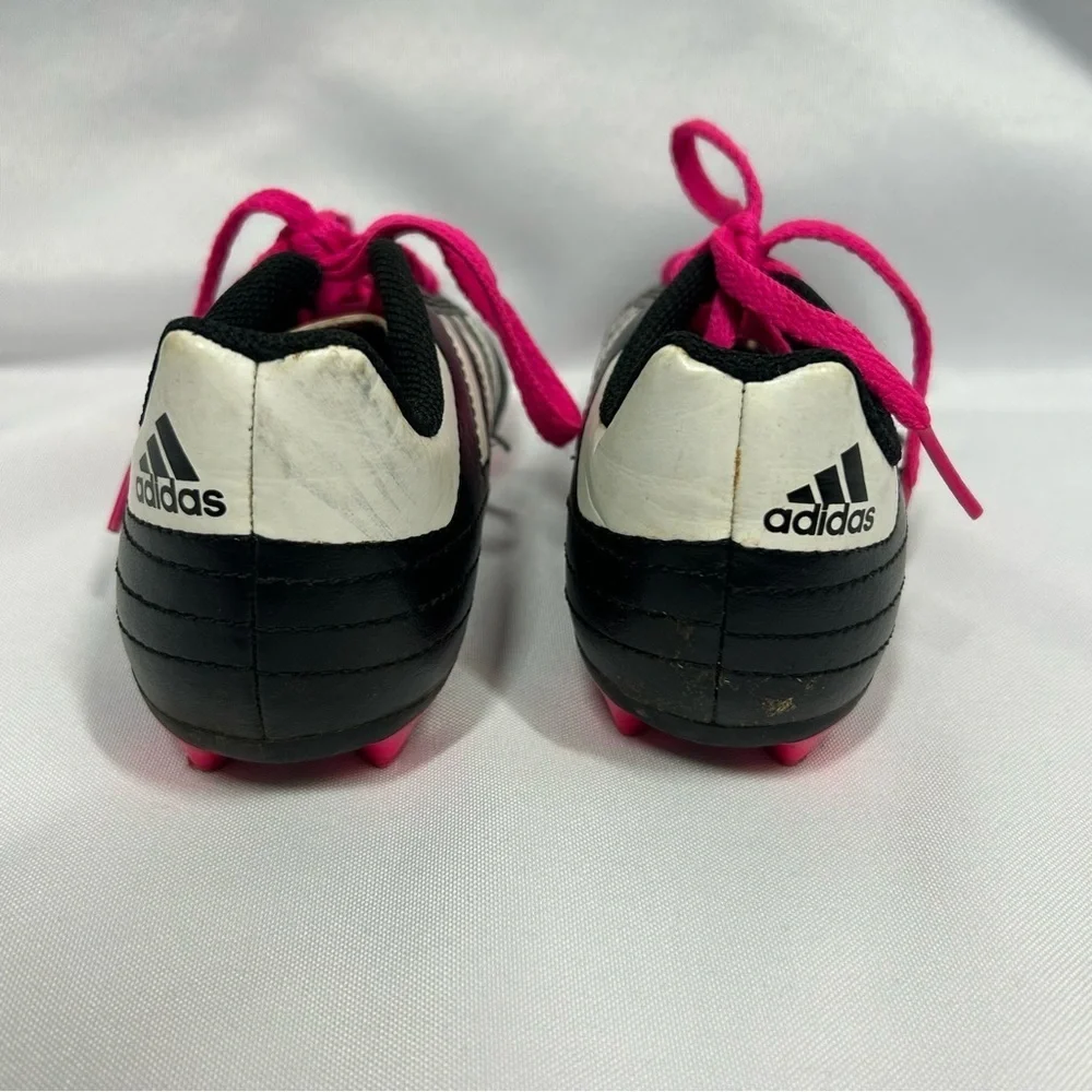 Adidas | Soccer Cleats Black Pink White Girls Lace Up Kids Children’s Size 12K